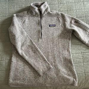 Patagonia grey better sweater quarter zip - medium